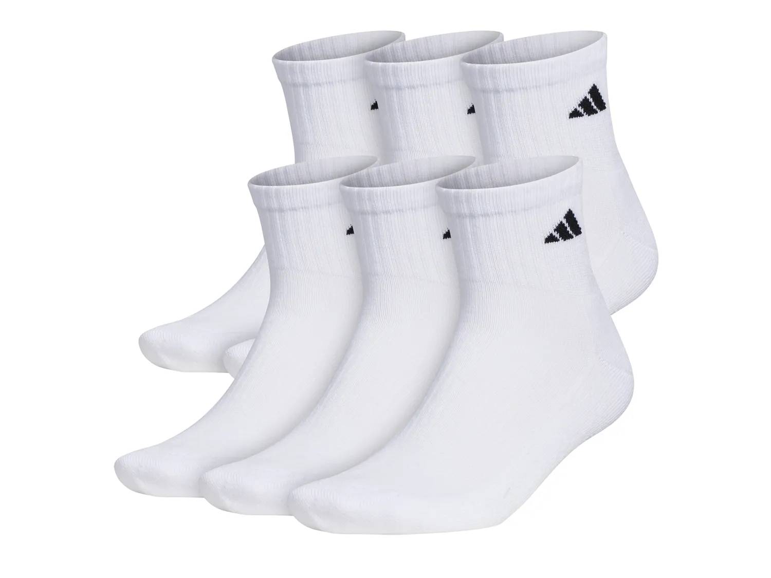Athletic Cushioned Men's Quarter Ankle Socks - 6 Pack