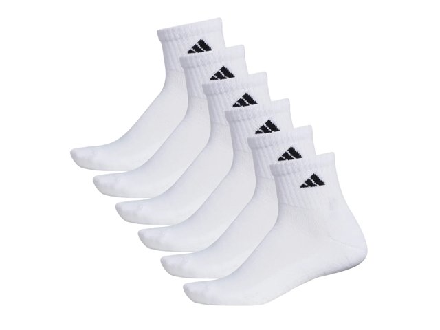 Athletic Cushioned Men's Quarter Ankle Socks - 6 Pack
