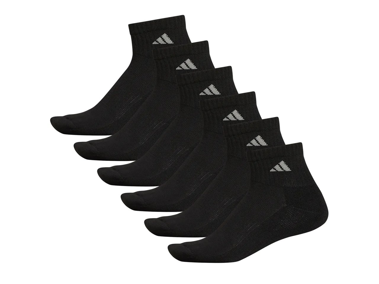 Athletic Cushioned Men's Quarter Ankle Socks - 6 Pack