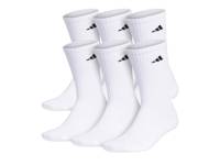 Athletic Cushioned Men's Crew Socks - 6 Pack White view