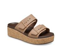 Brooklyn Cork Buckle Wedge Sandal - Women's Cognac view