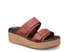 Brooklyn Cork Buckle Wedge Sandal - Women's Rust view