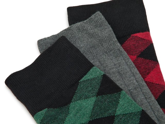 Plaid Men's Crew Socks - 3 Pack