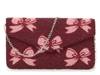 Bow Beaded Envelope Clutch Burgundy view