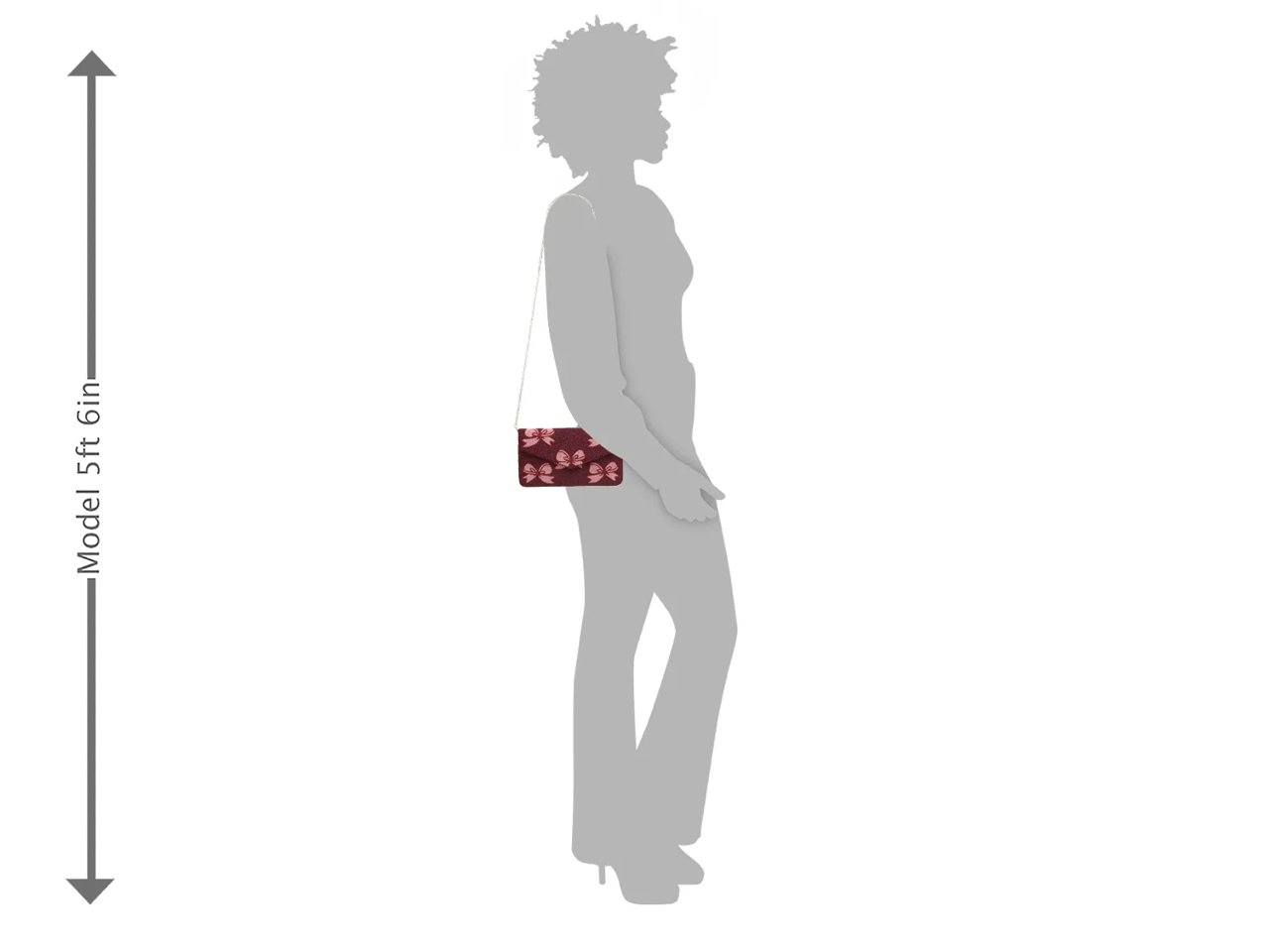 Bow Beaded Envelope Clutch