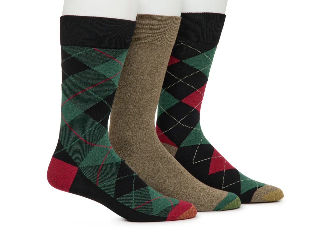 Buff Check Men's Crew Socks - 3 Pack