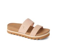 Banded Horizon Hi Wedge Sandal Cream view