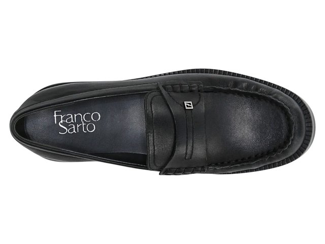 Franco Sarto Men\'s Black Loafers Franco Sarto Black patent loafers with a round toe... | Depop main image 4