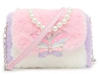 Butterfly FauxFur Crossbody Bag Light Pink view