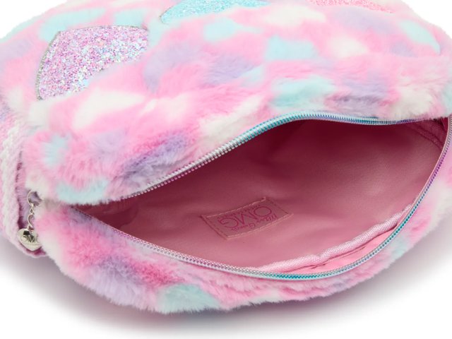 Faux Fur Heart Plush Pouch