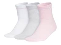 Cushioned Sport 3.0 Women's High Quarter Socks - 3 Pack White/Pink view