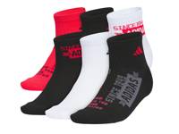 Cushioned Graphic Kids' Quarter Socks - 6 Pack Multicolor view