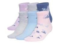 Cushioned Graphic Kids' Quarter Socks - 6 Pack Multicolor view