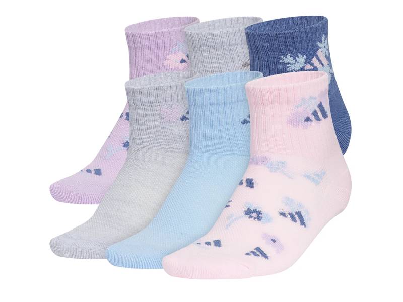 Cushioned Graphic Kids' Quarter Socks - 6 Pack