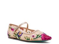 Nova Mary Jane Flat Light Blush/Multicolor Floral Embroidery view