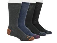 Performance Cushioned Men's Crew Socks - 4 Pack Black/Multicolor view
