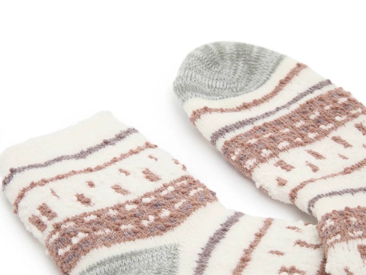 Cozy Lodge Popcorn Fairisle Women's Crew Socks