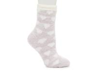 Cozy Lodge Mink Heart Women's Crew Socks Pink Hearts view