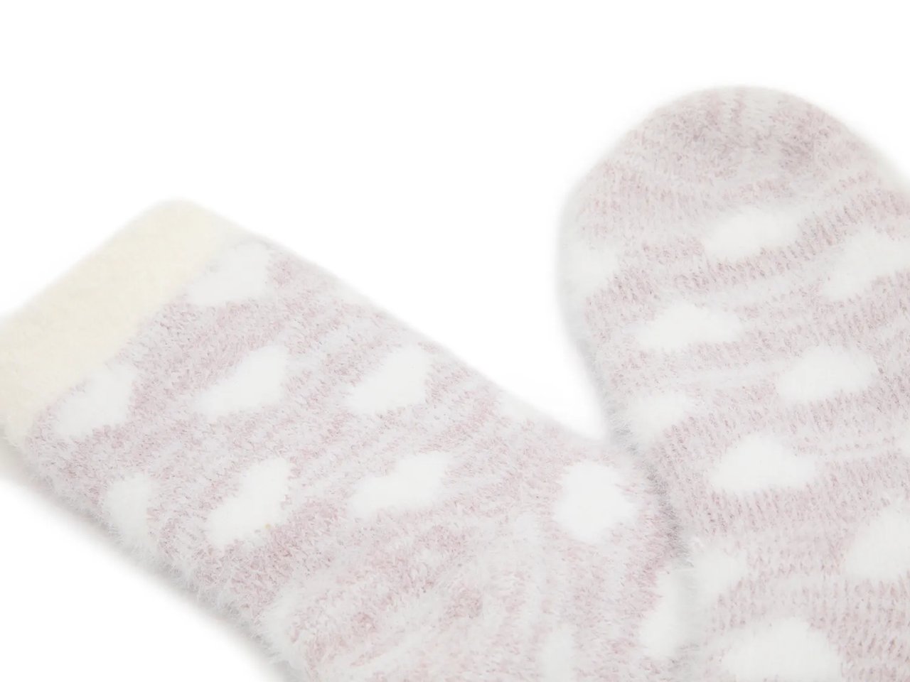 Cozy Lodge Mink Heart Women's Crew Socks
