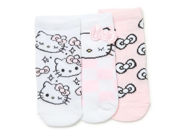 Hello Kitty Kids' No Show Socks - 3 Pack