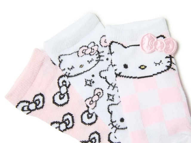 Hello Kitty Kids' No Show Socks - 3 Pack
