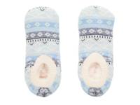 Geo Print Women's Slipper Socks Blue Geometric Print view