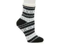 Cozy Lodge Fairisle Mink Women's Crew Socks Black/White view