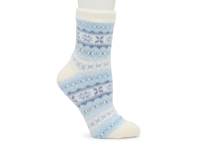 Cozy Lodge Fairisle Mink Blue Women's Crew Socks Blue view