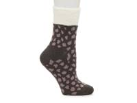 Cozy Lodge Cheetah Women's Crew Socks Black Cheetah Print view