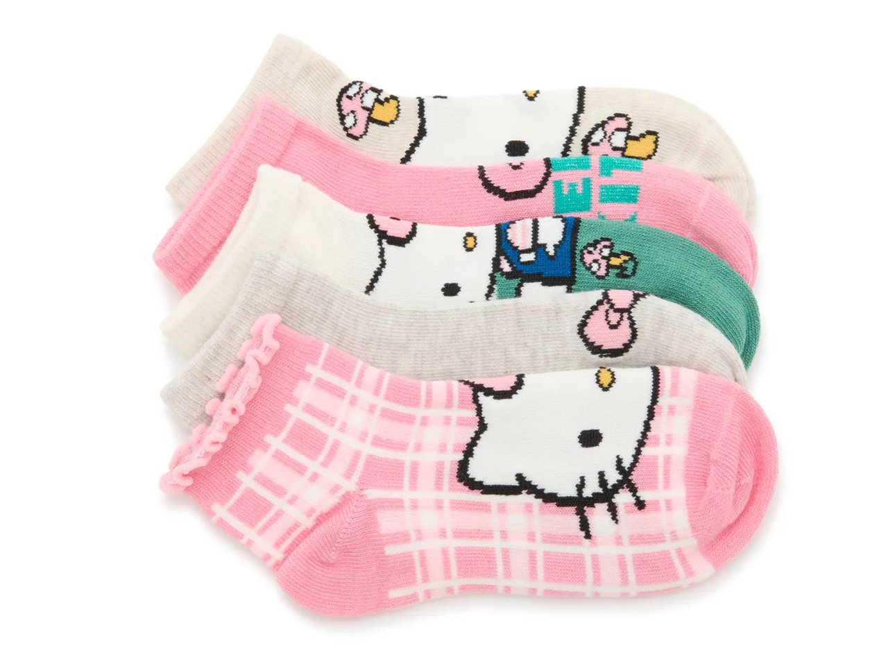 Hello Kitty Kids' Ankle Socks - 5 Pack