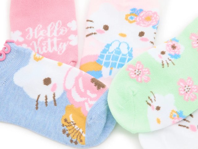 Hello Kitty Kids' No Show Socks - 5 Pack