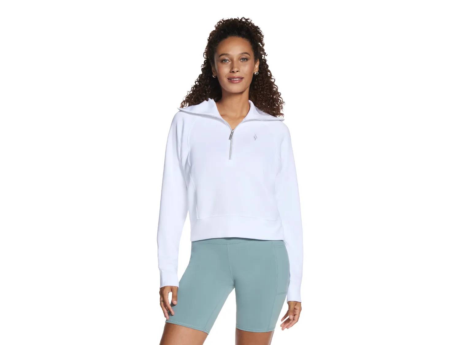 Click to shop the Skechers SKECHLUXE Elevate Quarter Zip Sweatshirt