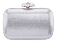 Pieper Clutch Silver Metallic view