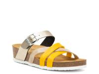 Beth Wedge Sandal Yellow/Gold Metallic view
