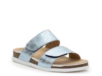 Serra Sandal Light Blue Metallic Leather view