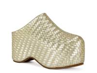 Tea Tree Platform Clog Gold Metallic view