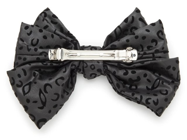 Leopard Print Oversized Bow Hair Clip