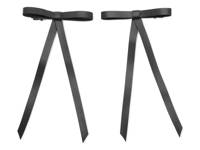 Skinny Bow Clip Set - 2 Pack Black view