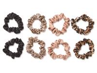 Animal Print Mini Scrunchies Set - 8 Pack Multicolor view