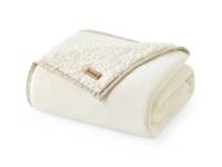 Hallie Trim Throw Blanket Snow White view