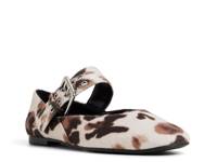 Azurra Mary Jane Flat Brown/White Cow Print view
