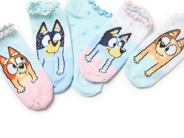 Bluey Kids' No Show Socks - 5 Pack