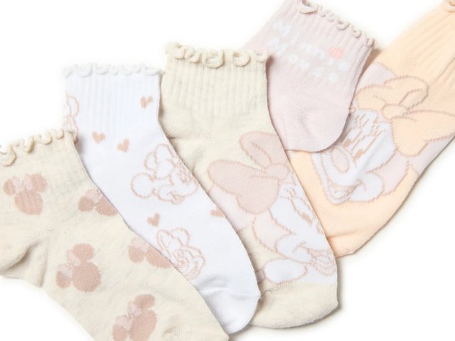 Minnie Mouse Kids' Quarter Socks - 5 Pack