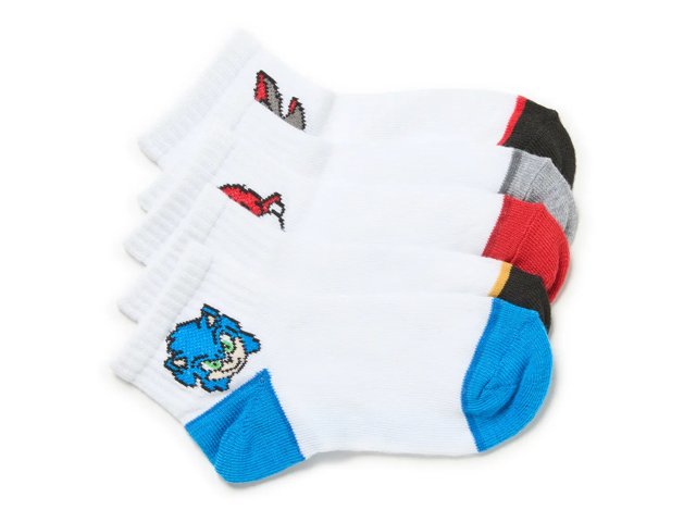 Sonic The Hedgehog Kids' Quarter Socks - 5 Pack