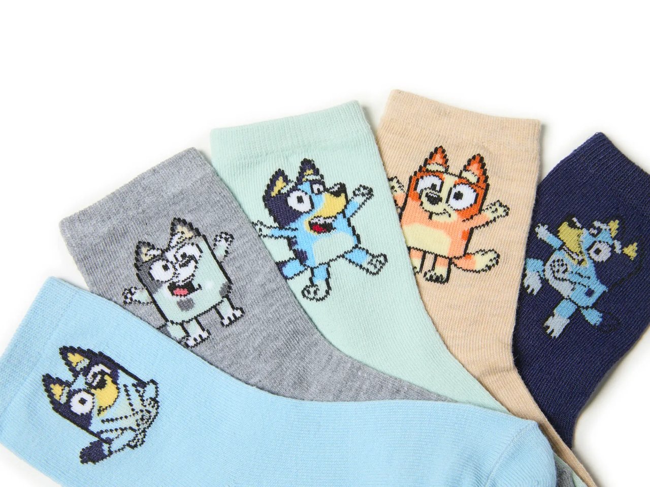 Bluey Kids' Crew Socks - 5 Pack