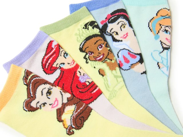 Disney Princess Kids' Crew Socks - 5 Pack