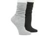 Solid Slouch Women's Crew Socks - 2 Pack Grey/Black view