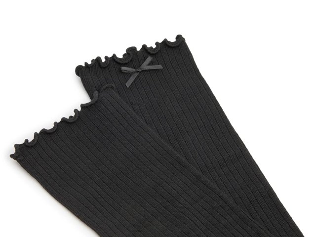 Ribbed Ruffle Slouch Women's Crew Socks - 2 Pack