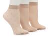 Sheer Dot Women's Ankle Sock Set - 3 Pack Beige view
