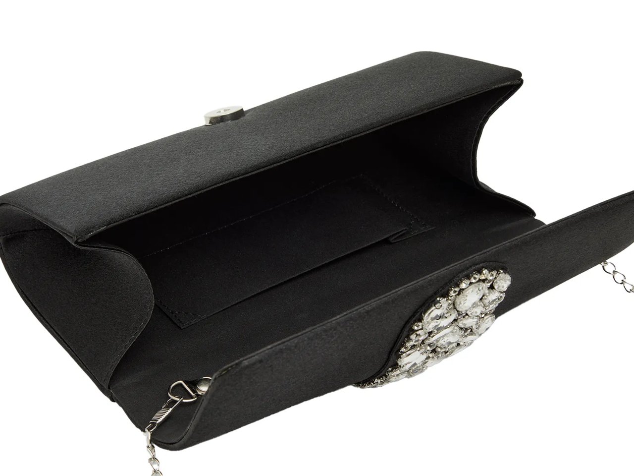 Crystal Satin Clutch